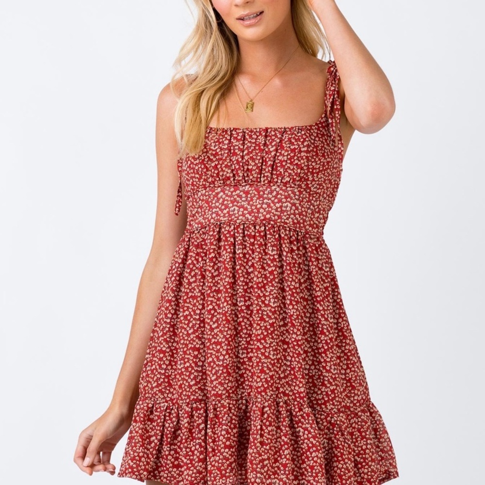 THE BONNIE MINI DRESS MAROON